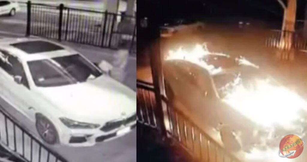 பிரபல அழகுக்கலை நிபுணரின் காரை தீயிட்டு கொளுத்திய இளம்பெண்!