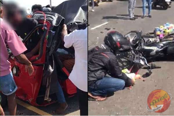 காலிமுகத்திடலுக்கு அருகில் கோர விபத்து; 7 பேர் காயம்