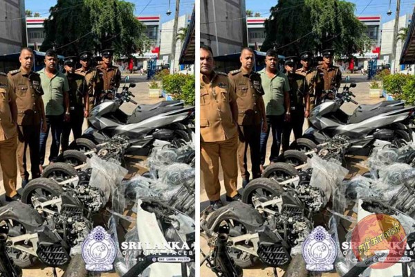 சட்டவிரோதமாக இறக்குமதி செய்யப்பட்ட மோட்டார் சைக்கிள்கள்; பொலிஸார் அதிரடி
