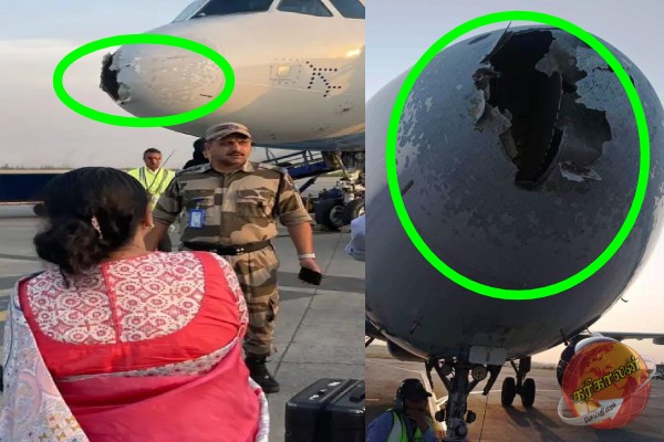 ஆலங்கட்டி மழையால் நடுவானில் சேதமடைந்த விமானம்; அச்சத்தில் அலறிய பயணிகள்!