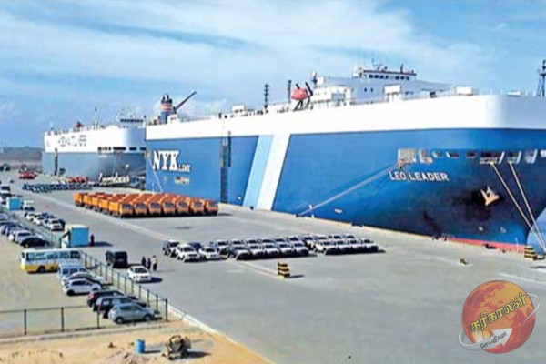ஹம்பாந்தோட்டை சர்வதேச துறைமுகத்தில் 9000 க்கும் மேற்பட்பட வாகனங்கள் இறக்குமதி