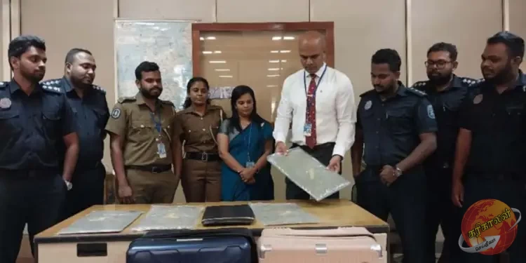 கட்டுநாயக்க, பண்டாரநாயக்க சர்வதேச விமான நிலையத்தில் 50 மில்லியன் ரூபாவுக்கும் அதிகம் பெறுமதியான குஷ் கஞ்சாவுடன் இரண்டு நபர்கள் கைது