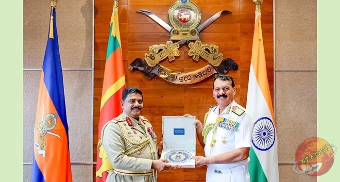 இலங்கைக்கு உத்தியோகபூர்வ விஜயம் மேற்கொண்ட இந்திய கடற்படை பதவிநிலை பிரதானி அட்மிரல் தினேஷ் கே. திரிபாதி