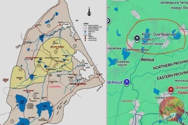 கிவுல் ஓயா திட்டத்தால் 400 ஏக்கருக்கு மேற்பட்ட விவசாய மற்றும் குடியிருப்பு நிலங்கள் நீரினுள் மூழ்கும் நிலை காணப்படுகின்றது.