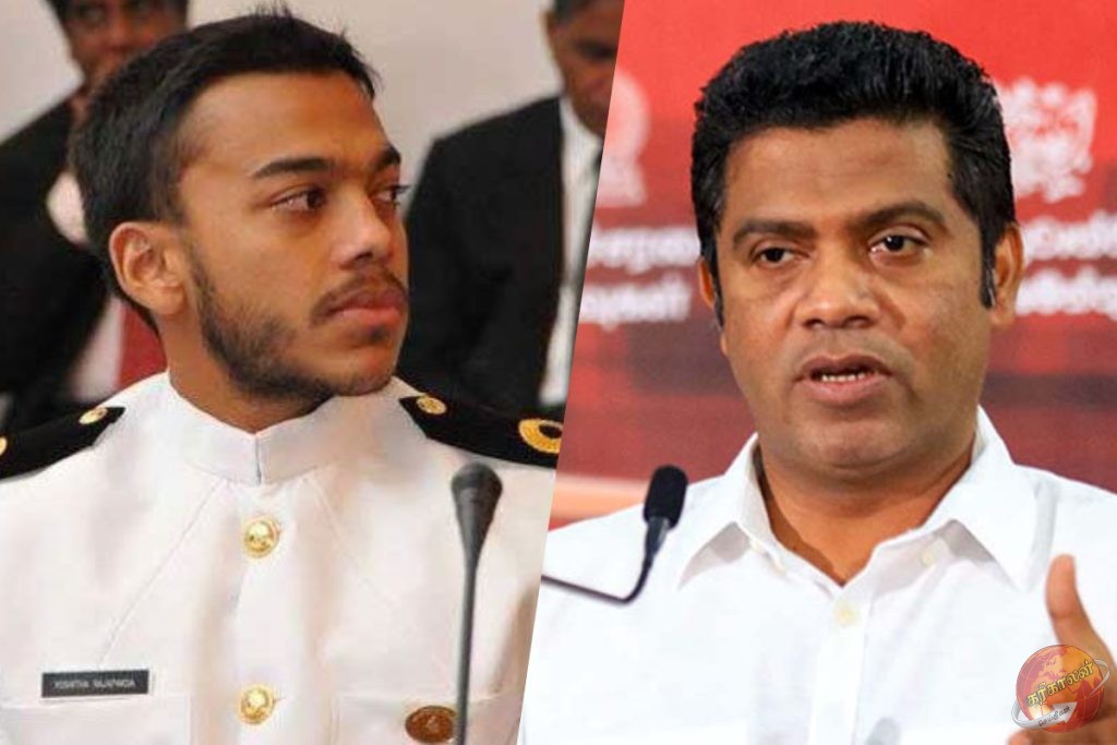 கடற்படை அதிகாரியின் வாய்ப்பை தட்டிப்பறித்த மகிந்தவின் மகன்